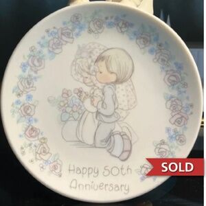 4” Decorative 50th Anniversary Plate